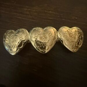 Gold Heart-Shaped Women's Barrette